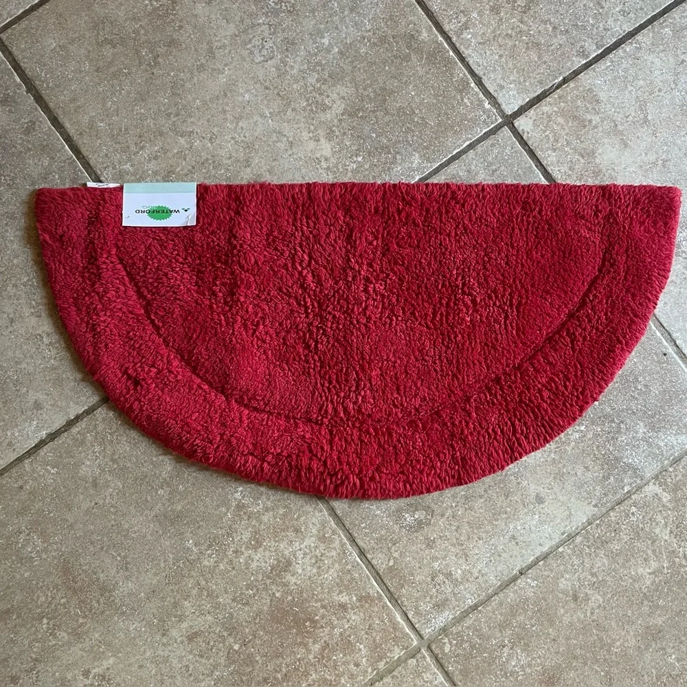 Home Weavers Inc Waterford Quick Dry Bath Rug Red Half Circle 17